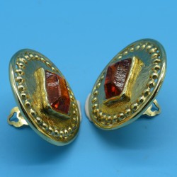 Jean-Louis Scherrer 1980s Gold Plated Vintage Earrings UK