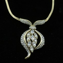 Attwood and Sawyer necklace swarovski crystals, signed A&S